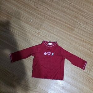 Hanna Andersson Size 80 Or 12-18 Months Long Sleeve Valentines Red